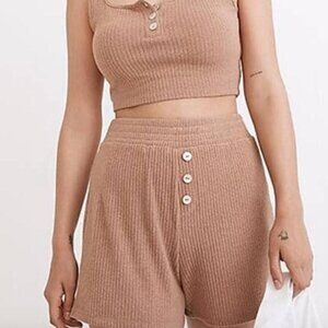 Madewell Ribbed Pajama Set - size S